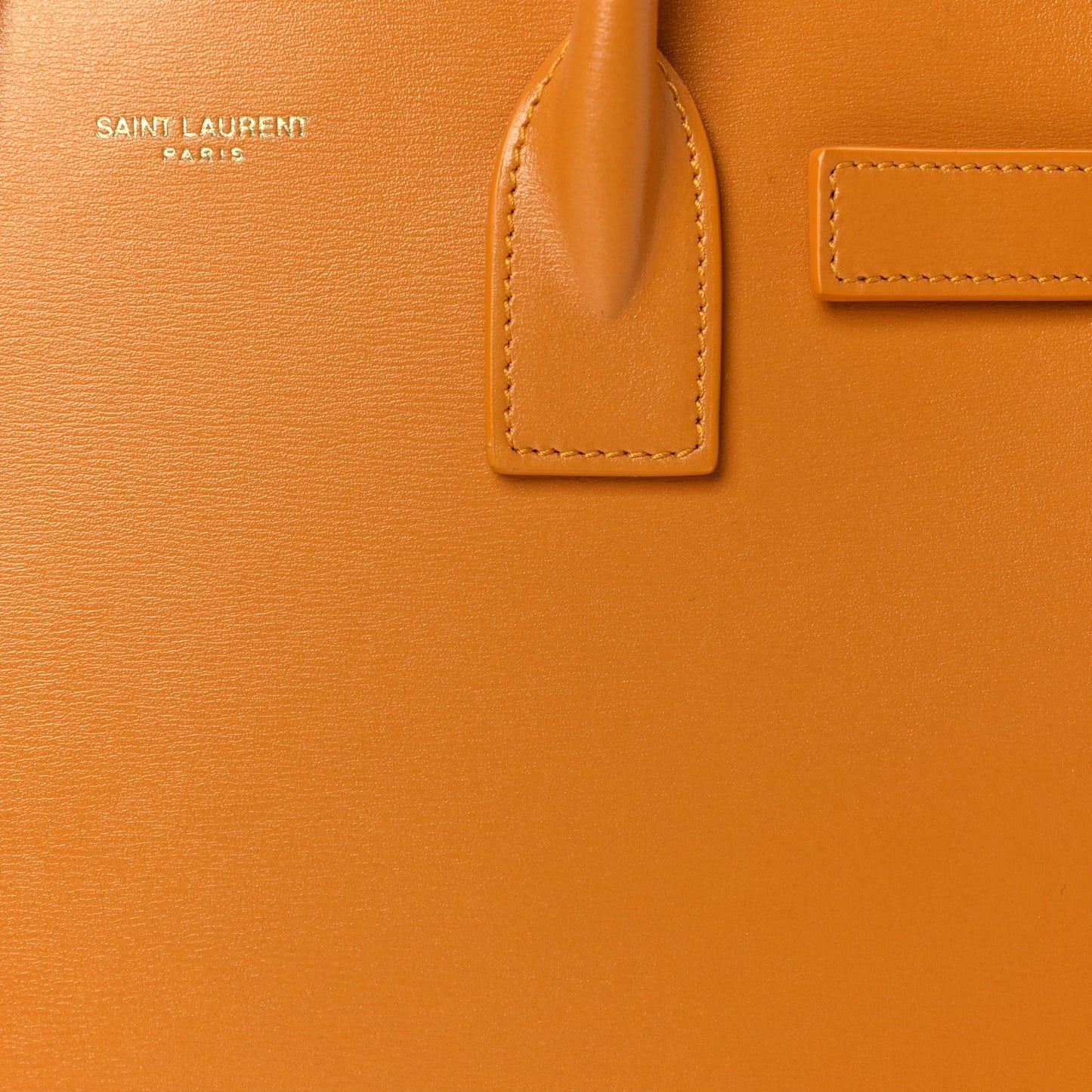 Saint Laurent Palmelatto Calfskin Baby Sac De Jour Senape Yellow