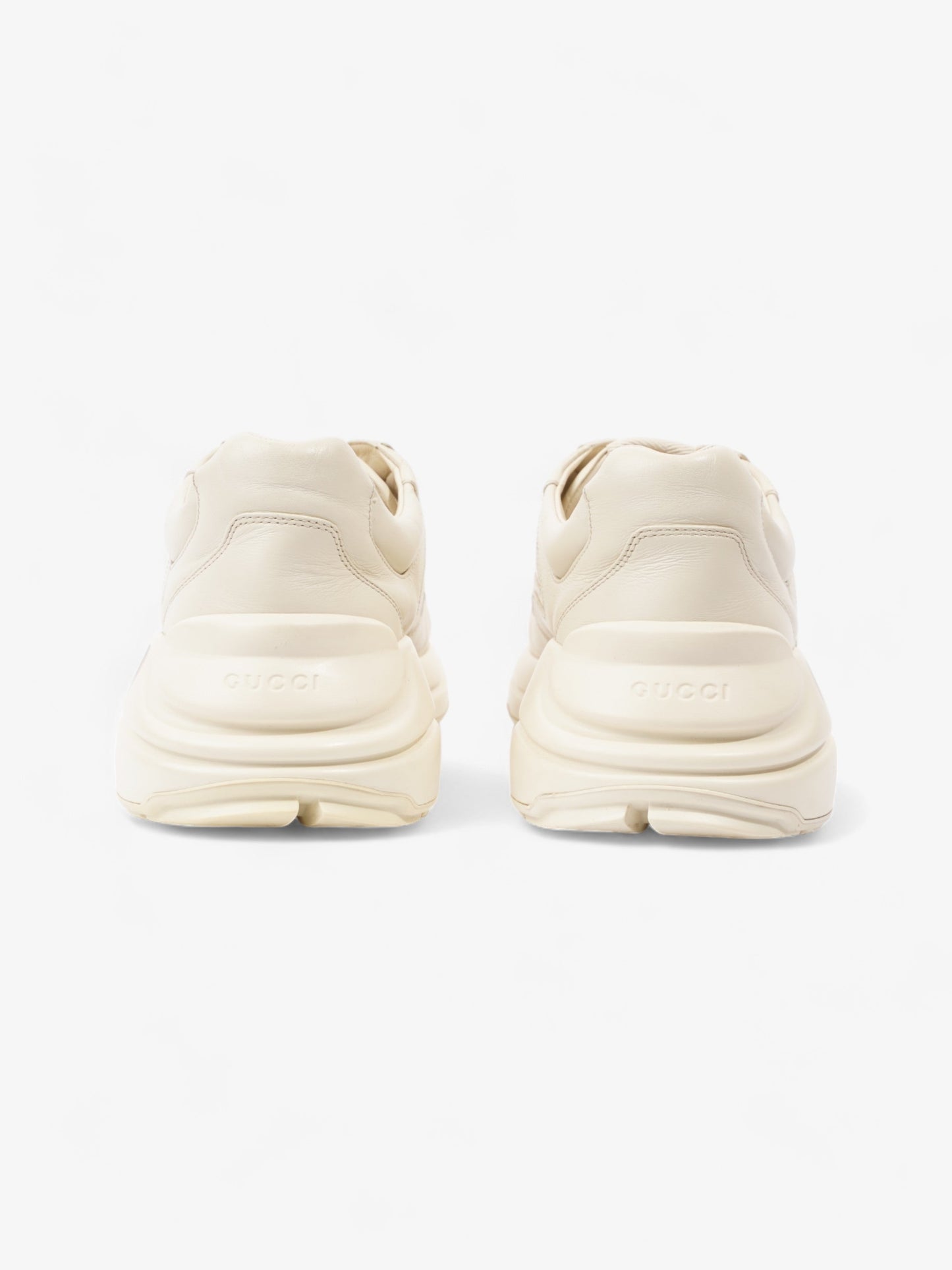 Gucci Rhyton Logo Ivory /   Stripe Leather EU 45 UK 11