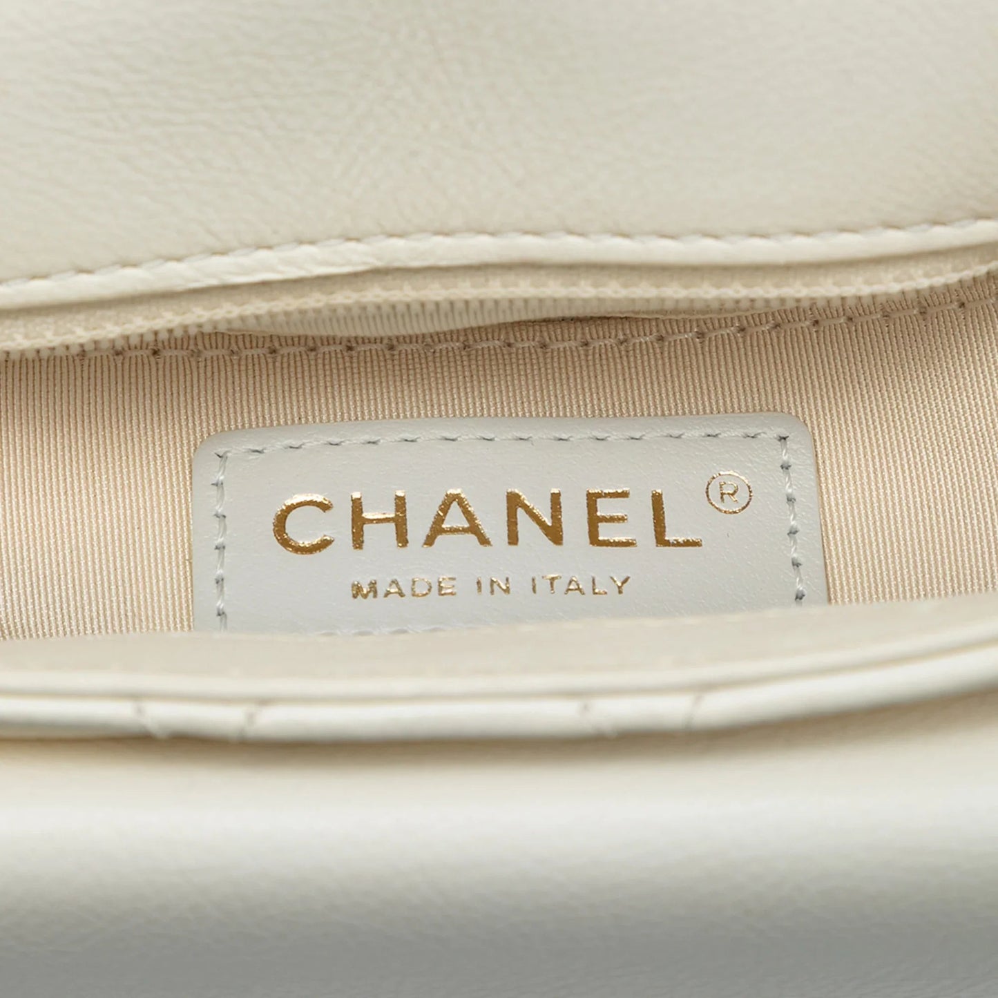 White Chanel Small CC Quilted Calfskin Messenger Flap Crossbody Bag