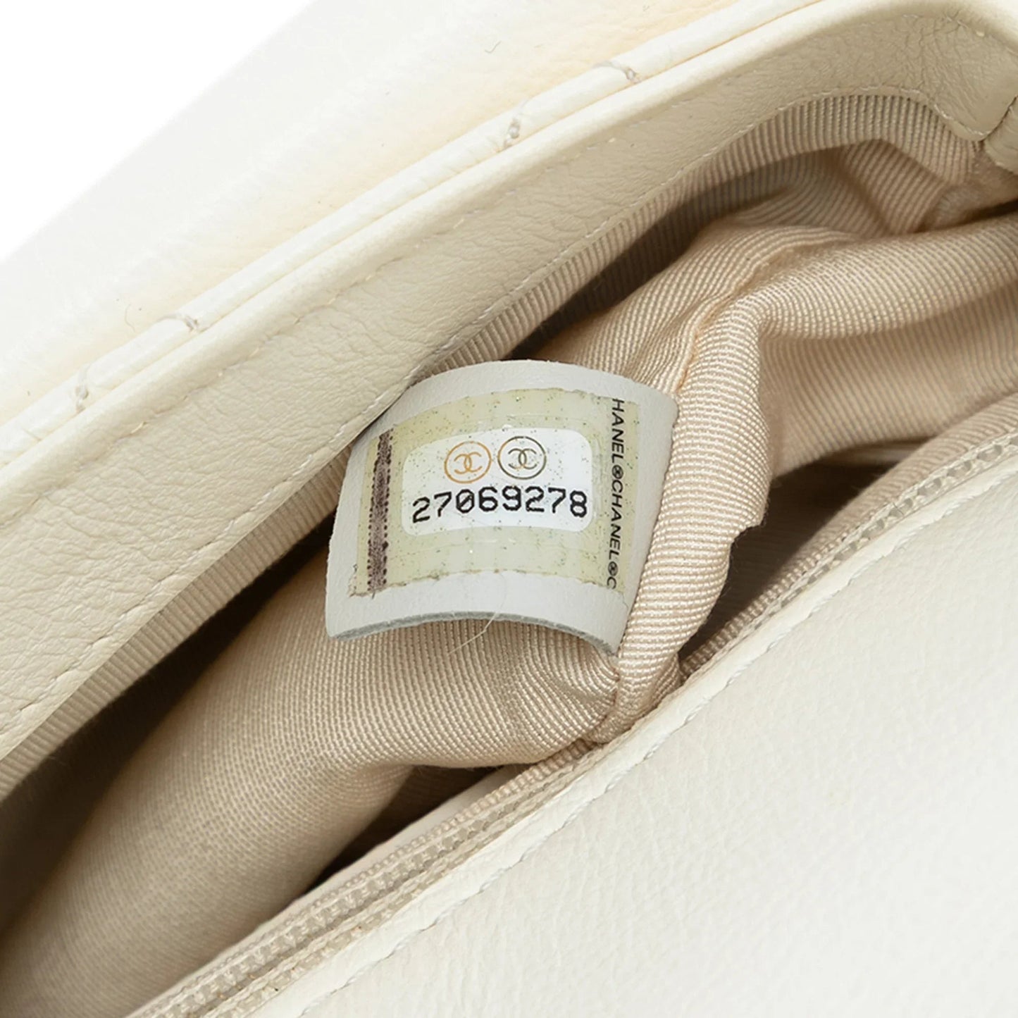 White Chanel Small CC Quilted Calfskin Messenger Flap Crossbody Bag