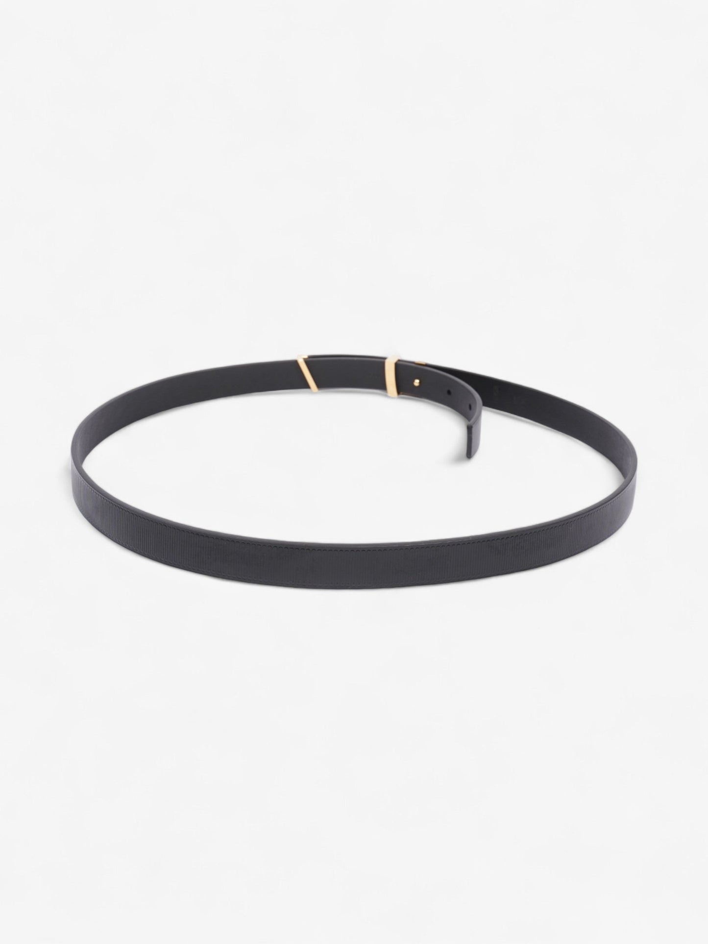 Louis Vuitton LV Initials Belt Black / Gold Leather 85cm / 34"