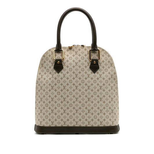 Brown Louis Vuitton Monogram Mini Lin Alma Haut Handbag