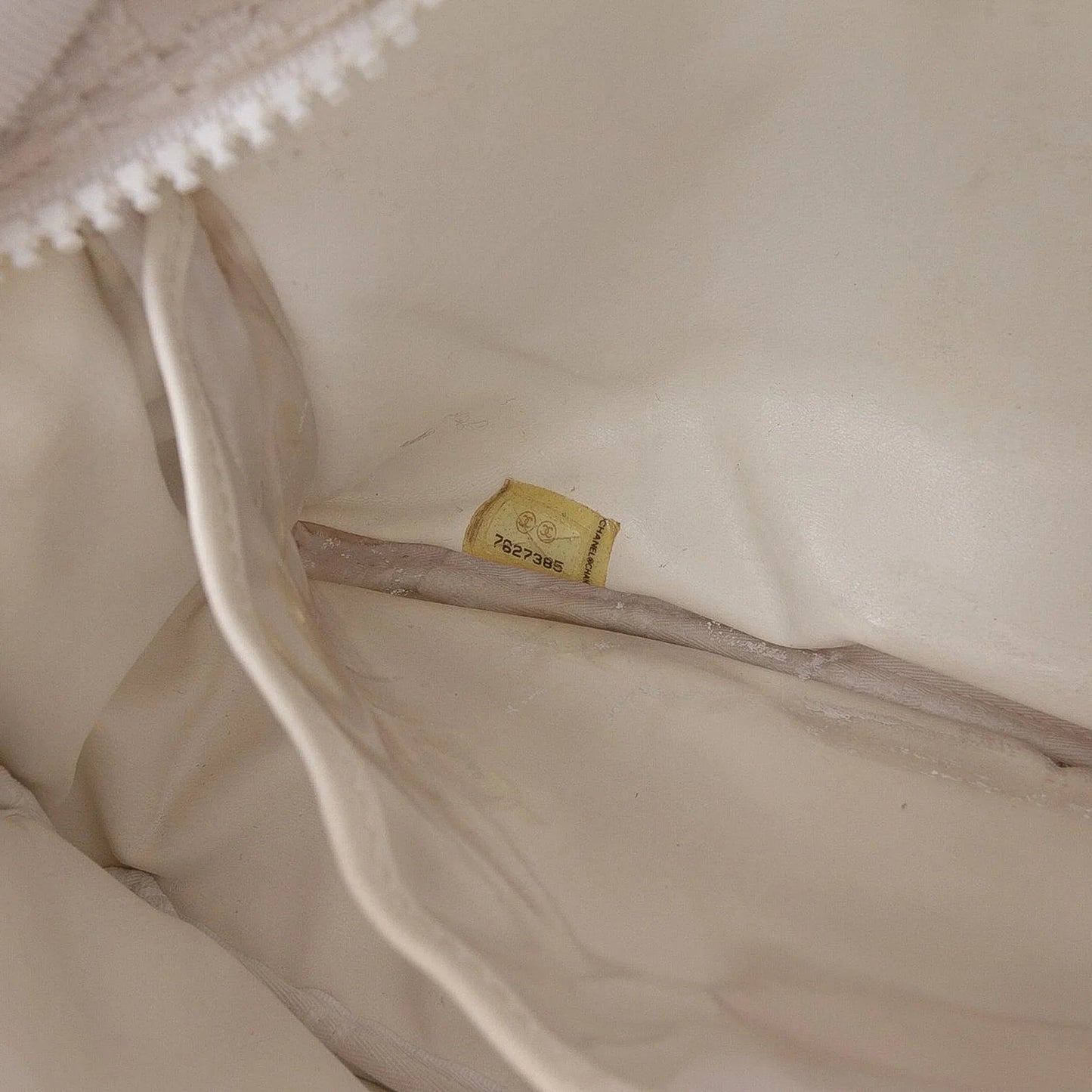 White Chanel Terry Cloth Sport Line Flap Shoulder Bag