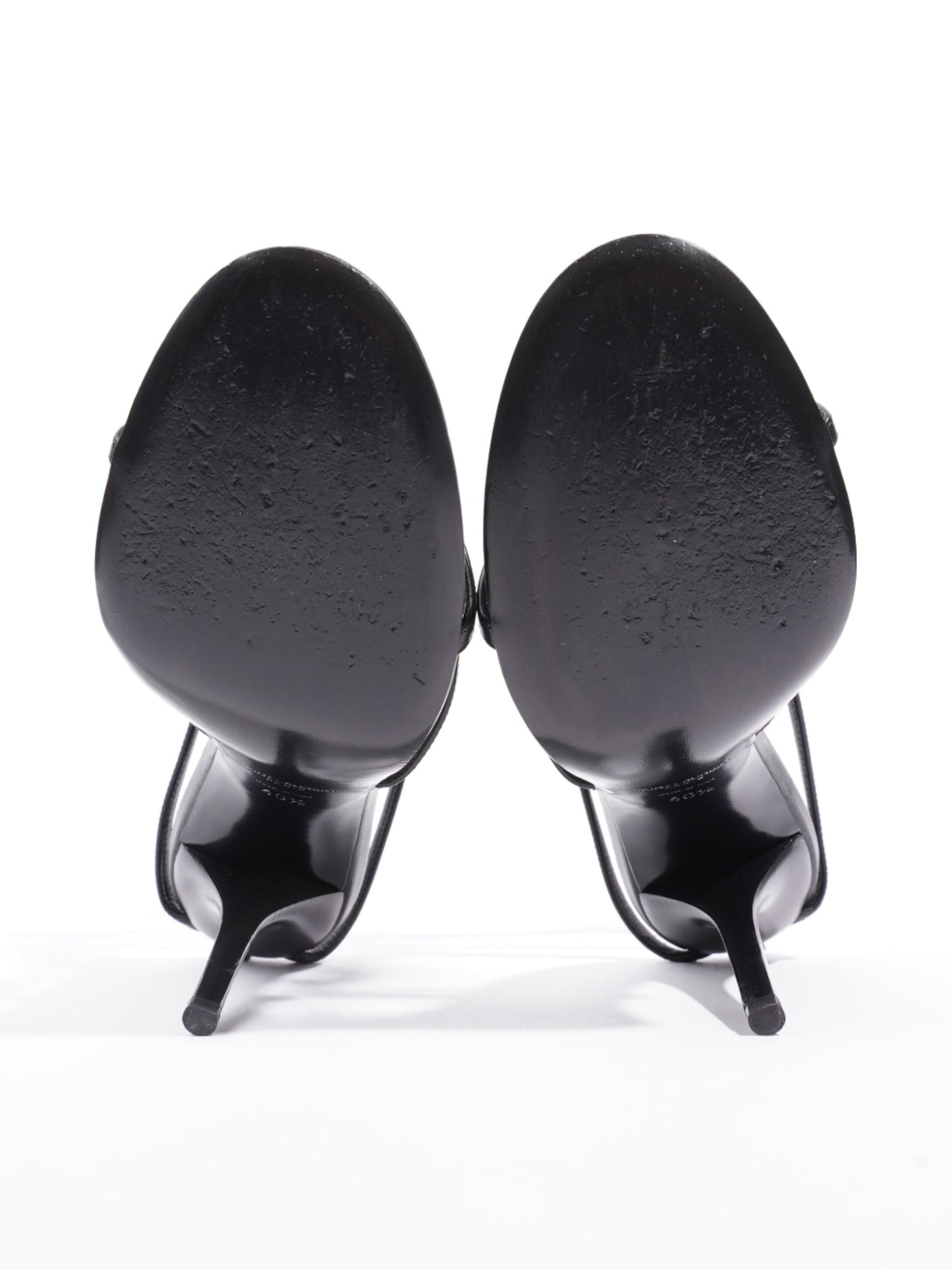 Saint Laurent Cassandra 110 120mm Black Leather EU 40.5 UK 7.5