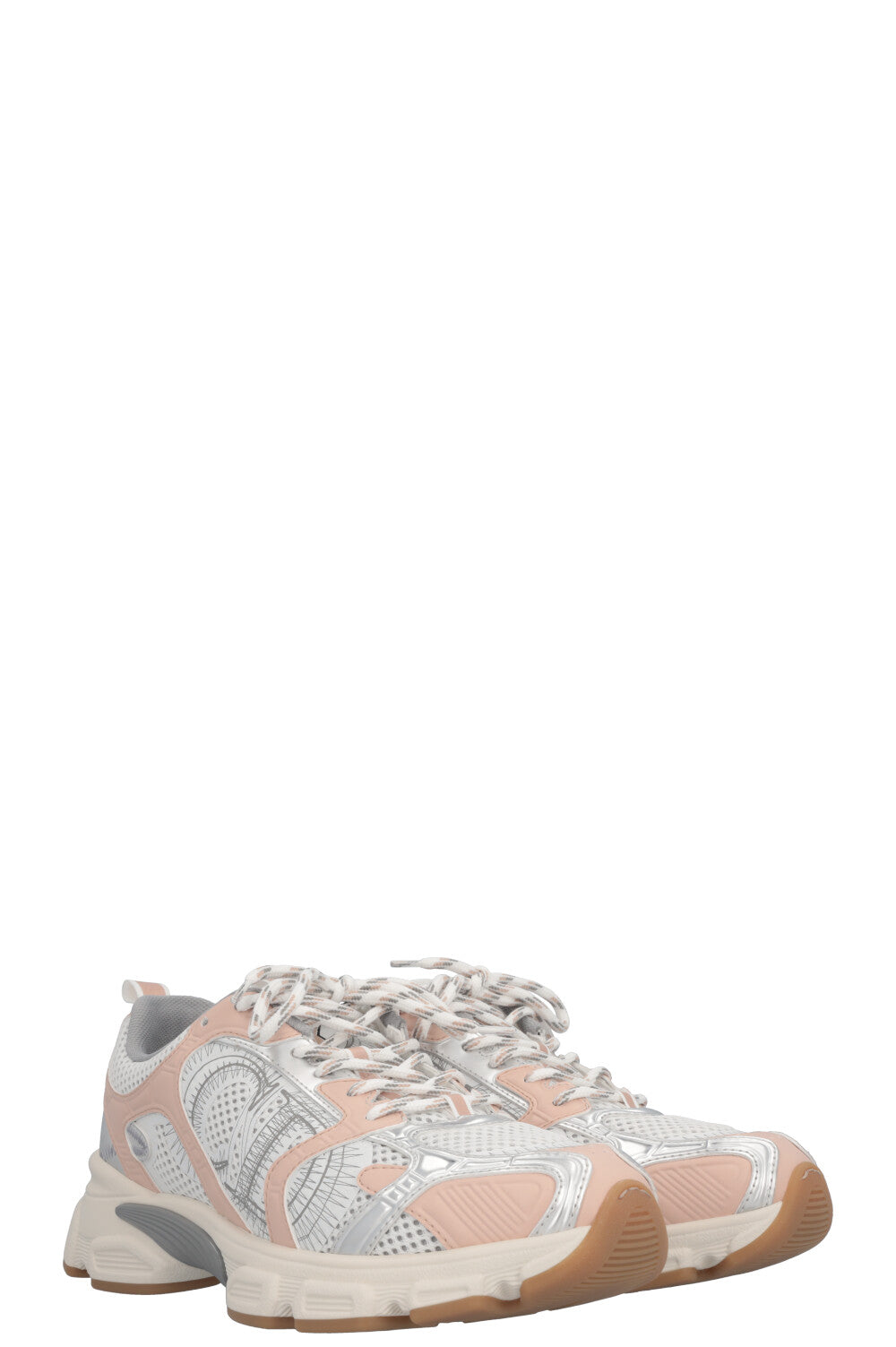 CHRISTIAN DIOR Chrono Sneakers Silver Nude