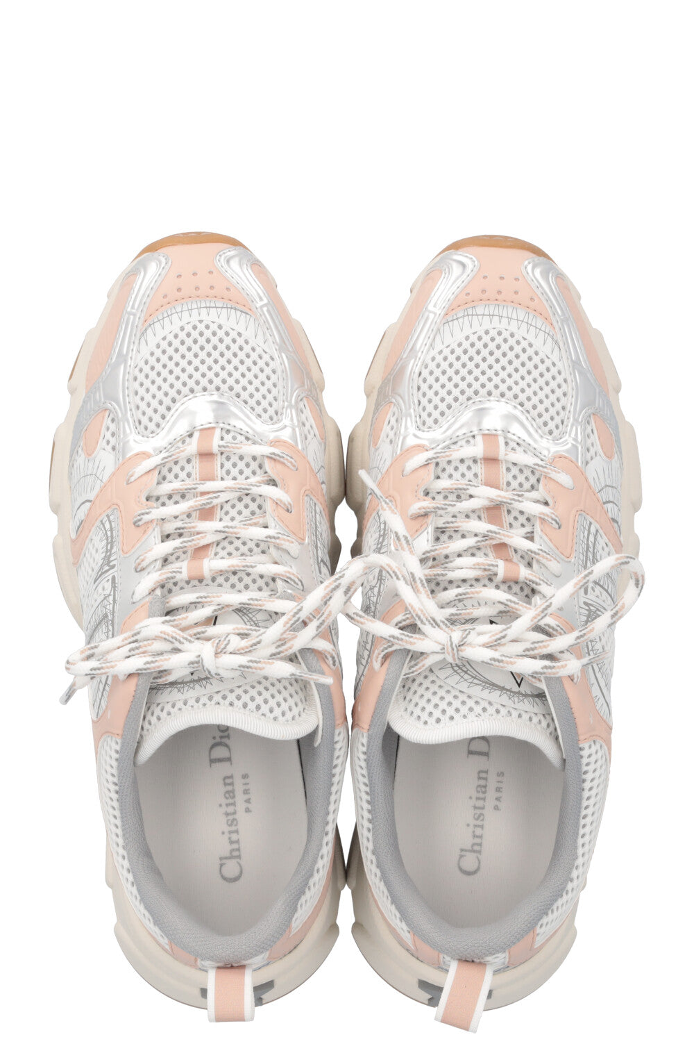 CHRISTIAN DIOR Chrono Sneakers Silver Nude