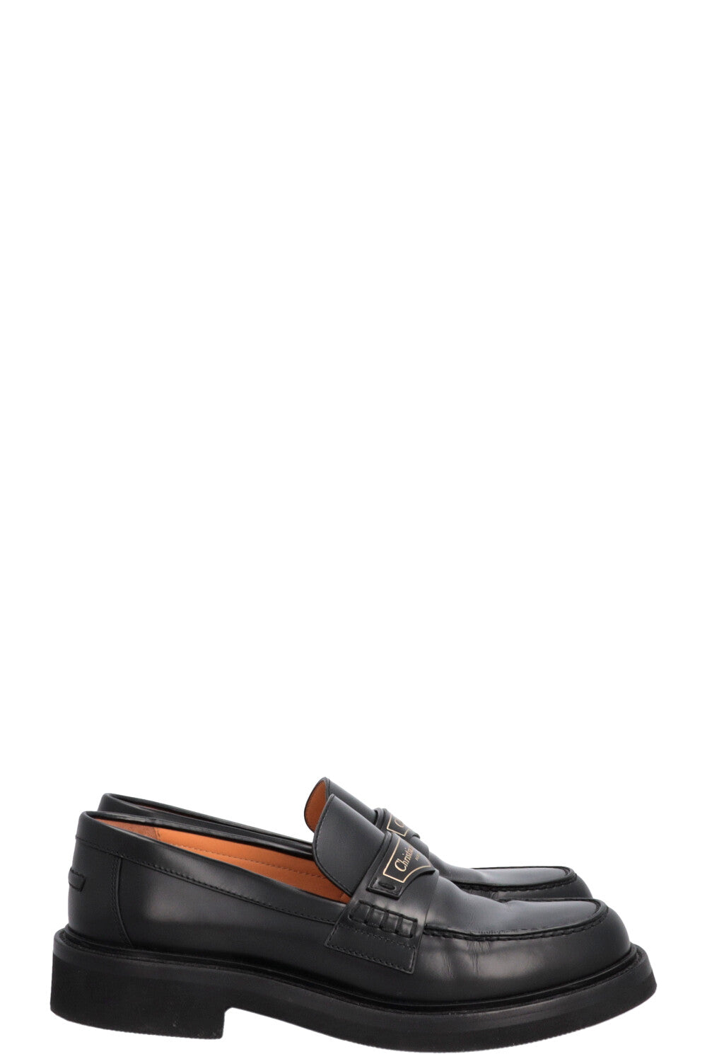 CHRISTIAN DIOR Code Logo Loafers Black