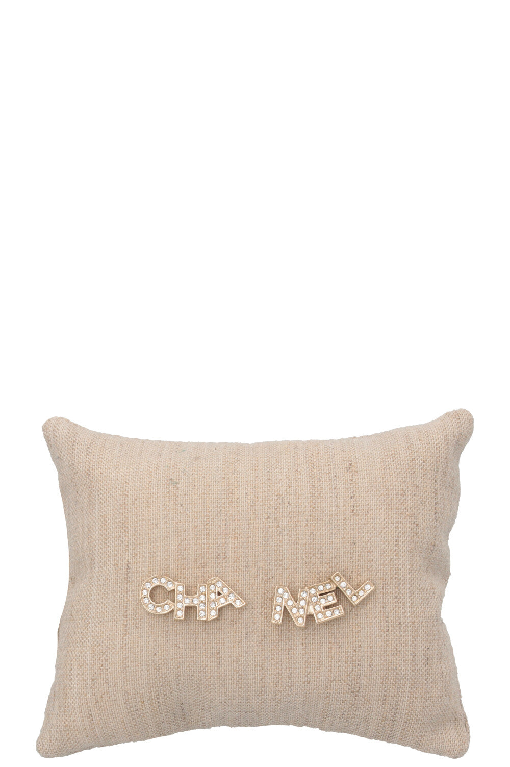 CHANEL Logo Earrings Champagnergold