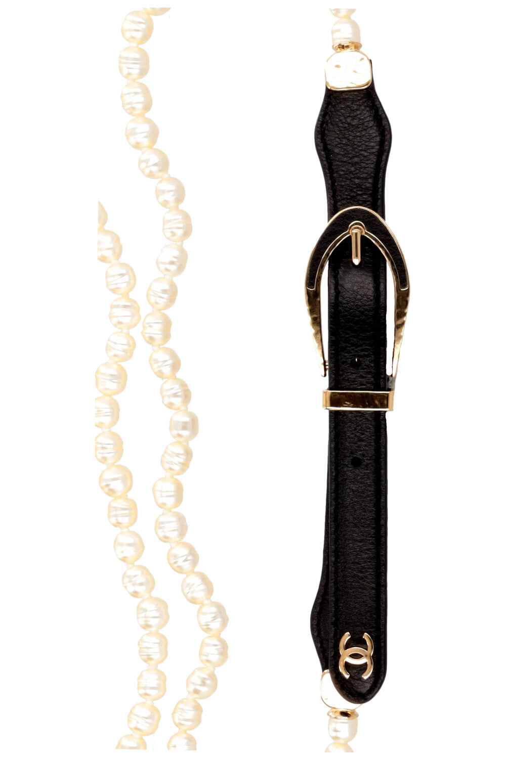 CHANEL Pearl Belt Black