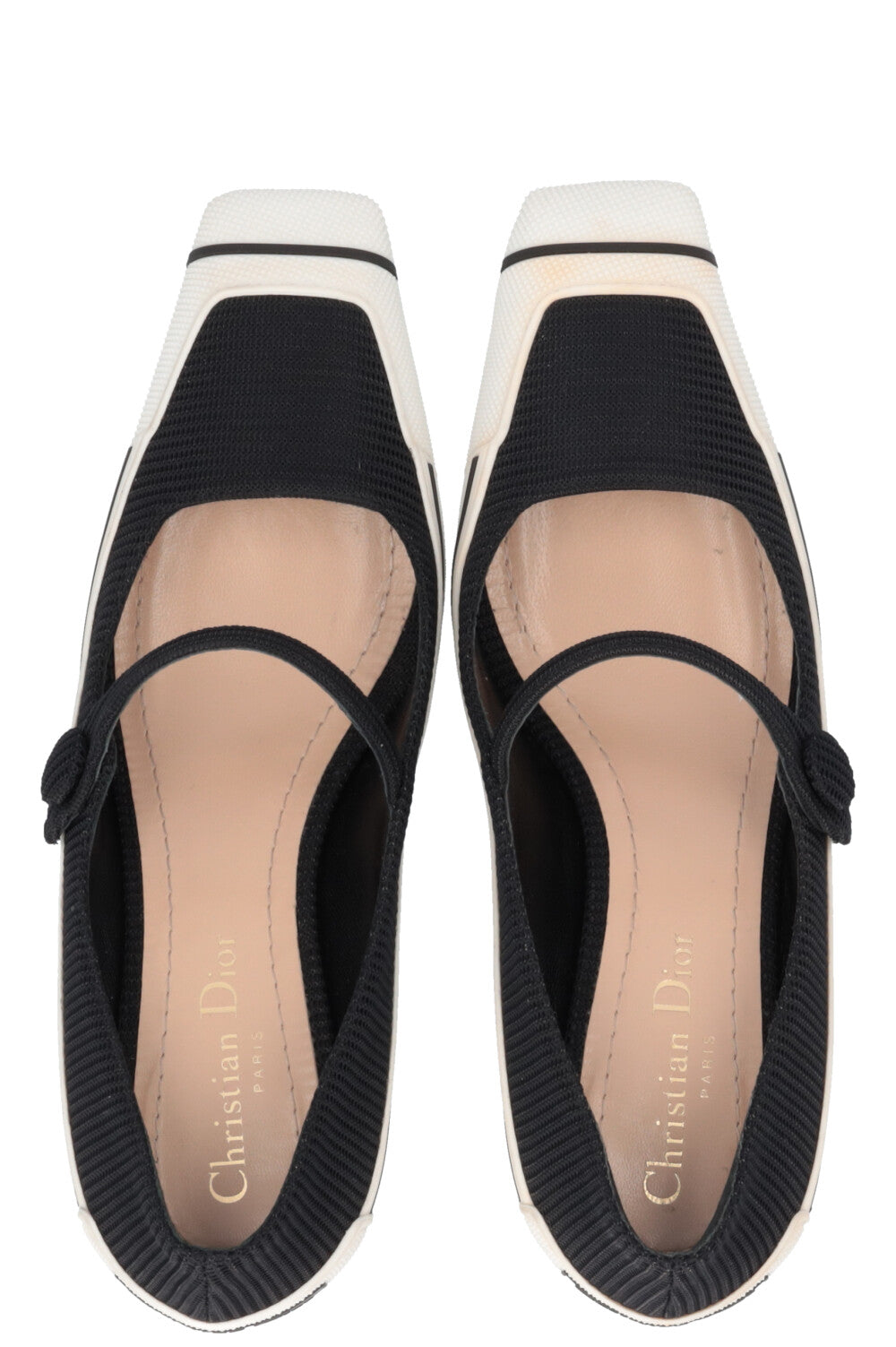 CHRISTIAN DIOR Mot Heels Black White