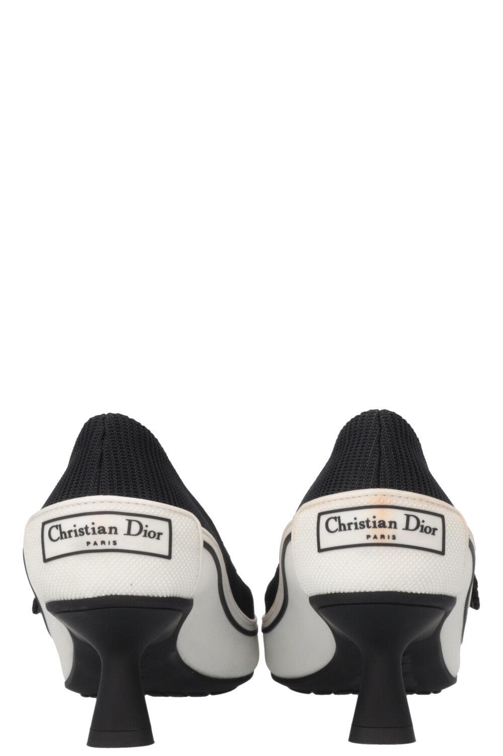 CHRISTIAN DIOR Mot Heels Black White