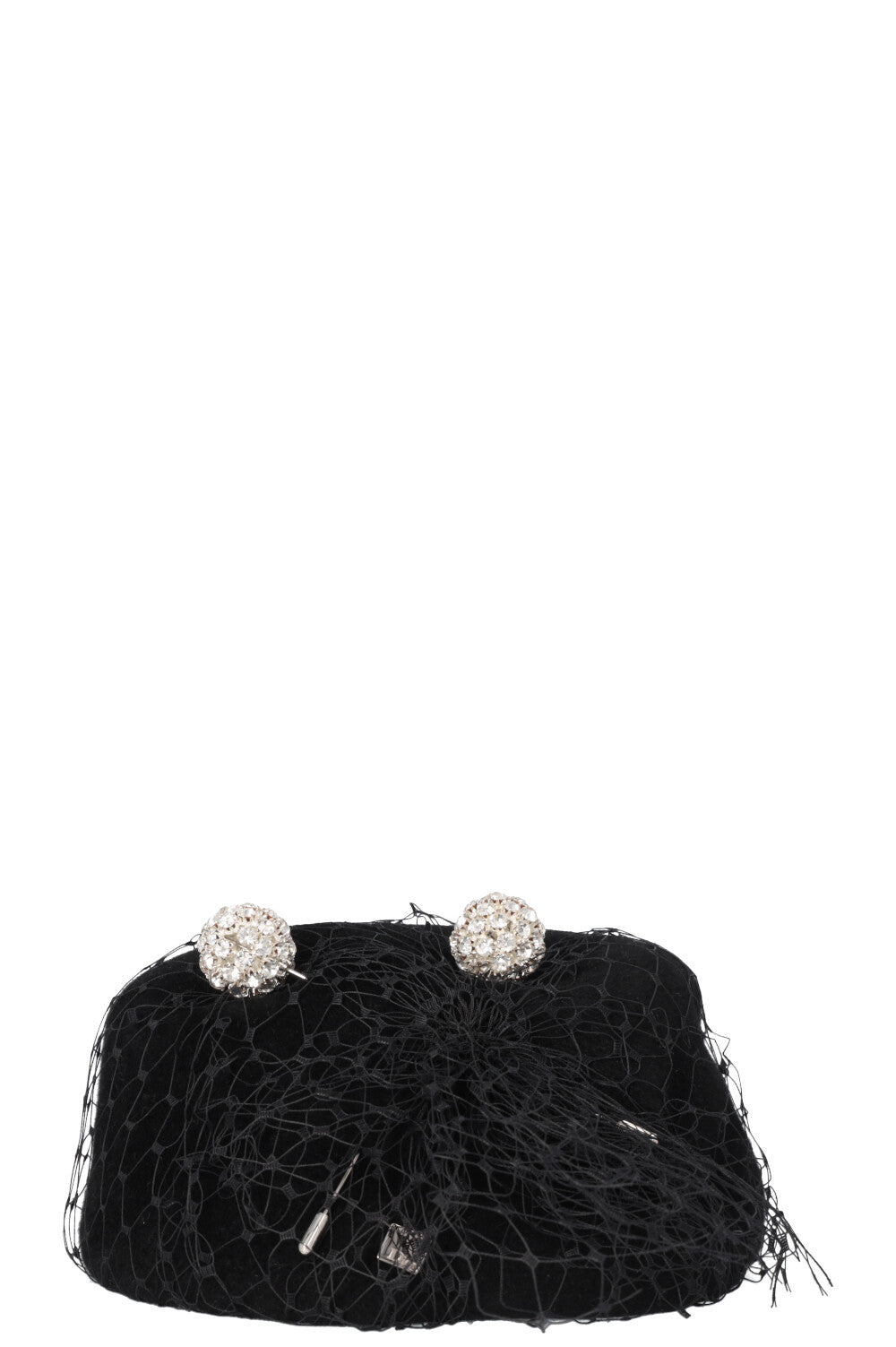 CHRISTIAN DIOR Net Crystal Micro Hat Rabbit Black