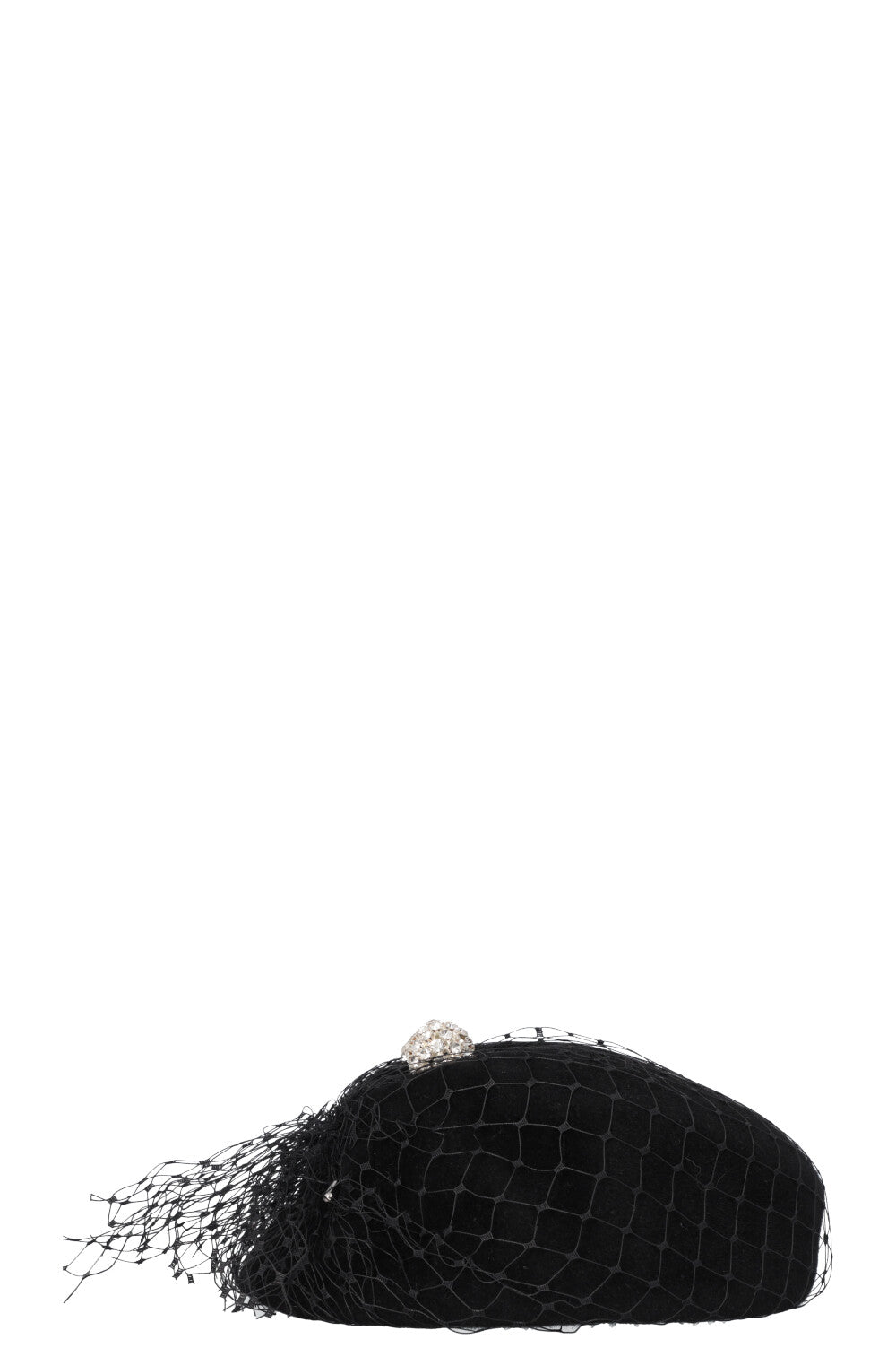 CHRISTIAN DIOR Net Crystal Micro Hat Rabbit Black