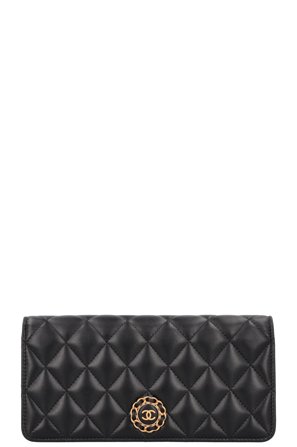 CHANEL Quilted CC Clutch Black