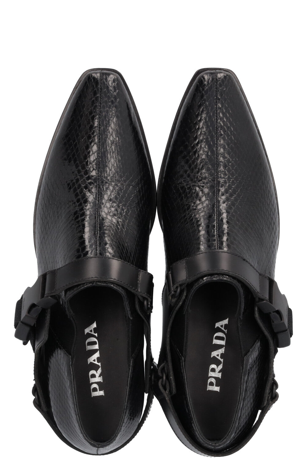 PRADA Buckle Flats Phyon Black