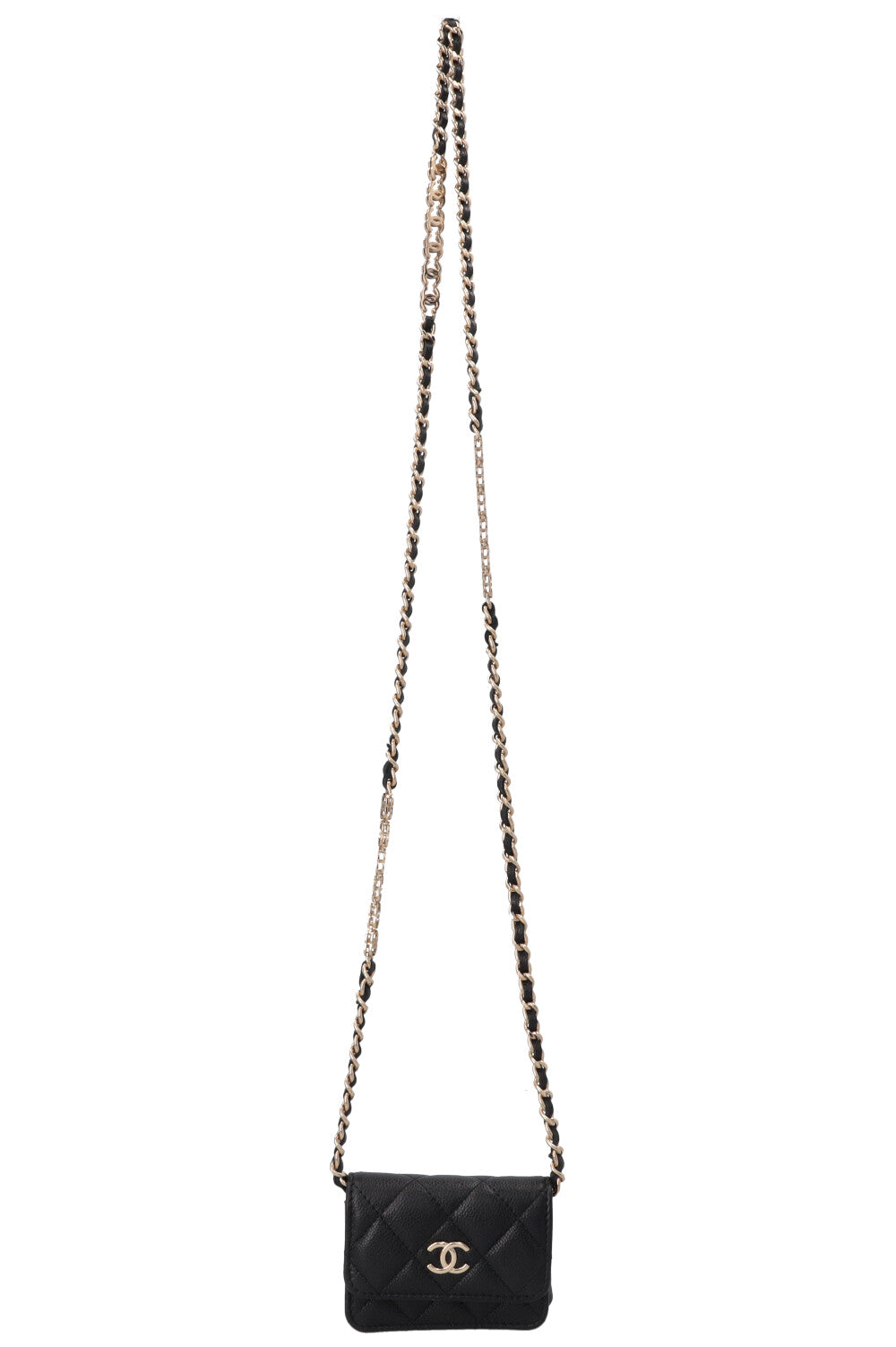 CHANEL Micro Classic Flap Bag Caviar Black