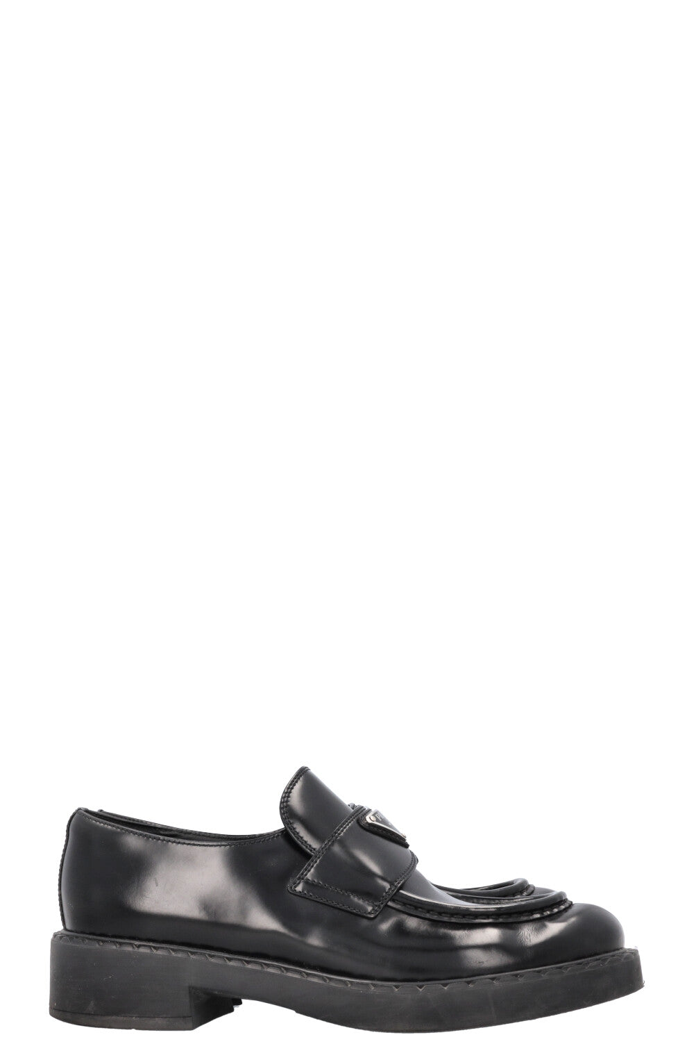 PRADA Triangle Logo Loafers Black