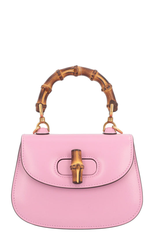 GUCCI 1947 Bamboo Mini Top Handle Bag Pink