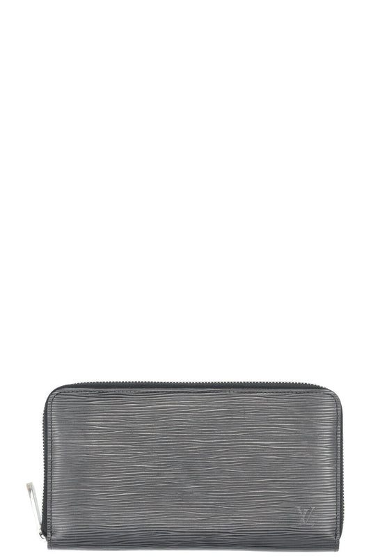 LOUIS VUITTON Long Zip Wallet Black Epi