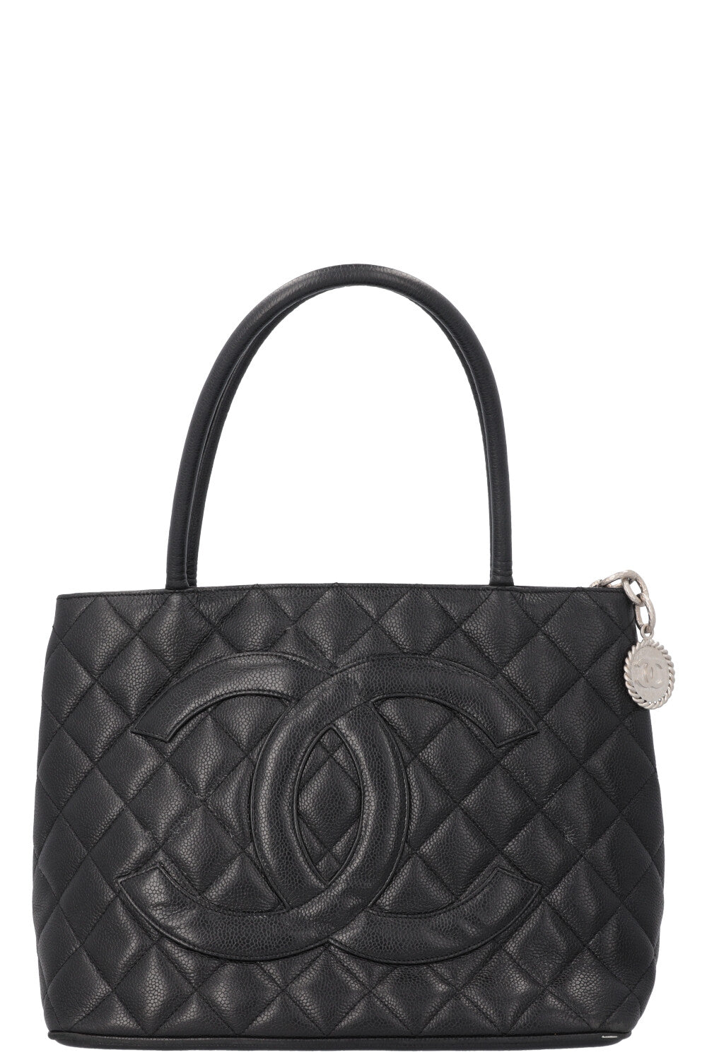 CHANEL Medaillon CC Top Handle Bag Black