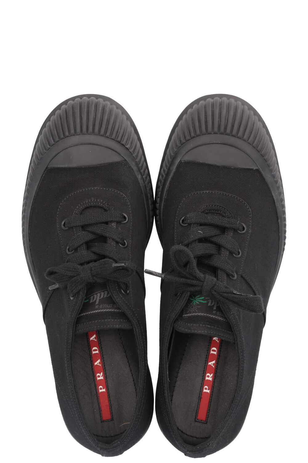 PRADA Sneakers Canvas Rubber Black