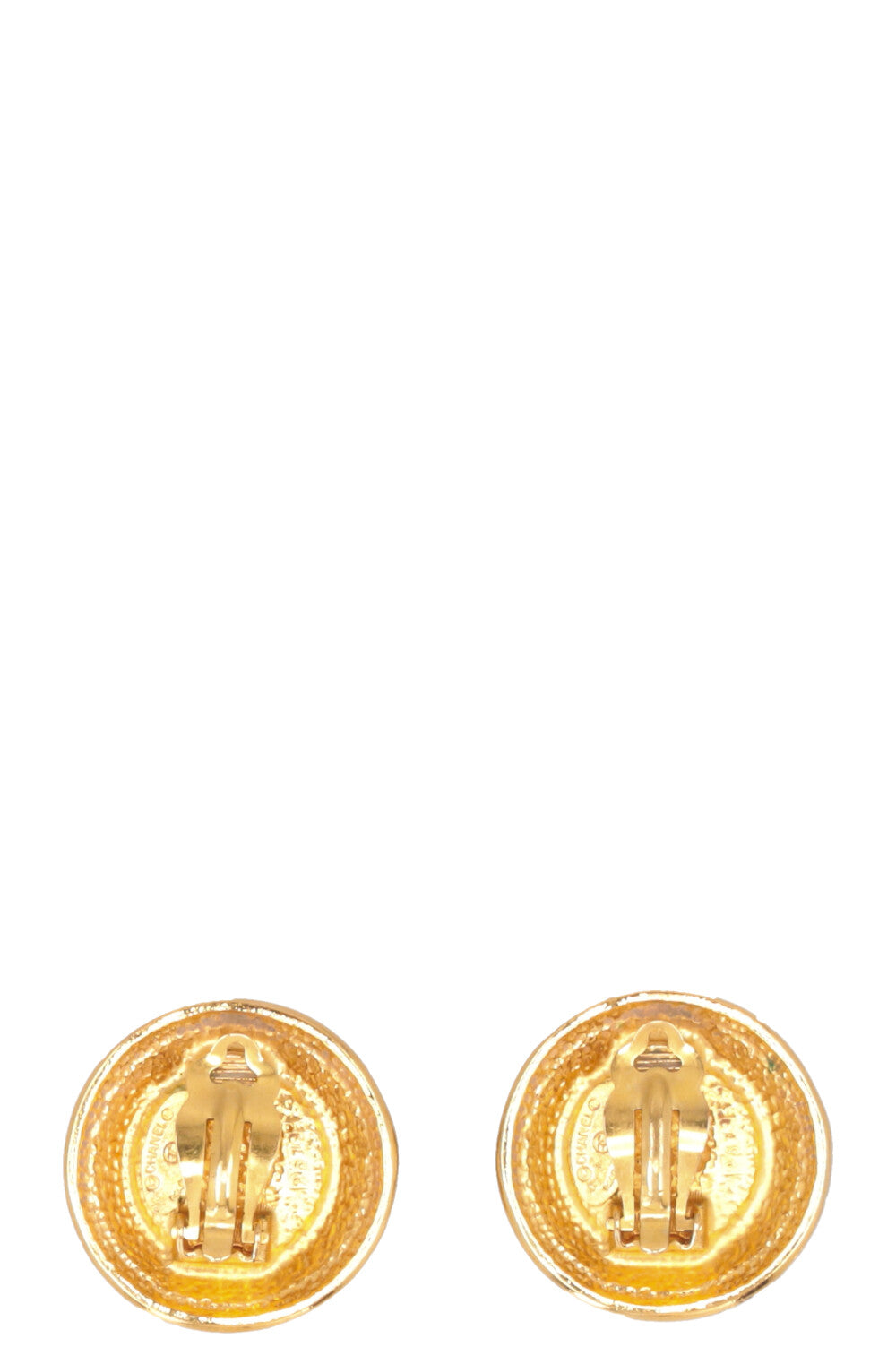CHANEL Pearl Ear Clips Gold