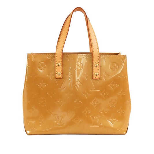 Yellow Louis Vuitton Monogram Vernis Reade PM Handbag