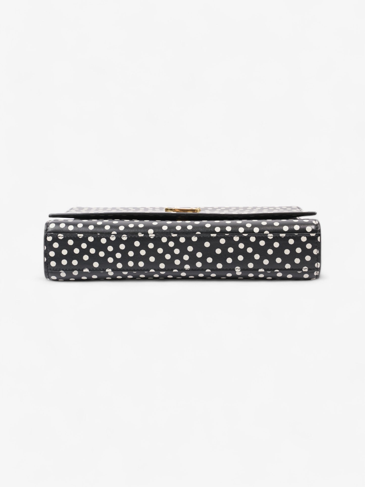 Saint Laurent Kate Black / White Leather Medium