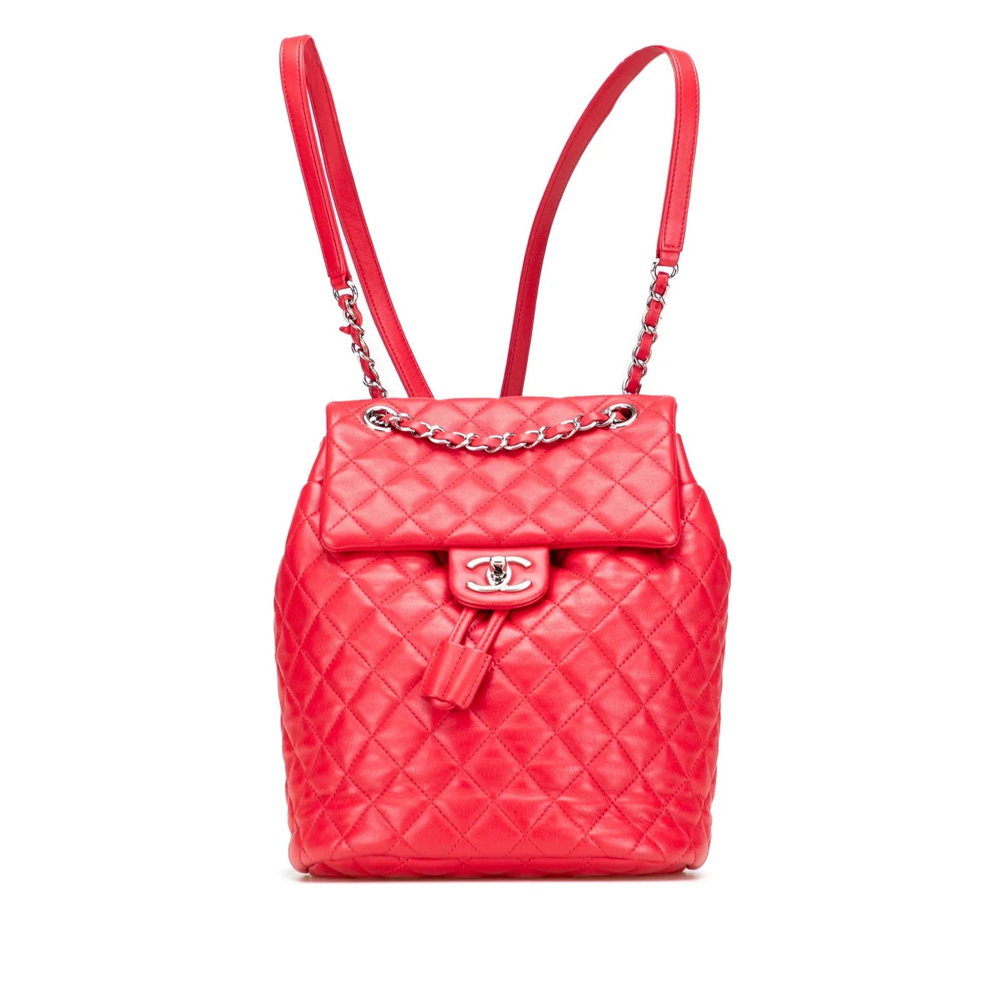 Red Chanel Small Lambskin Urban Spirit Backpack