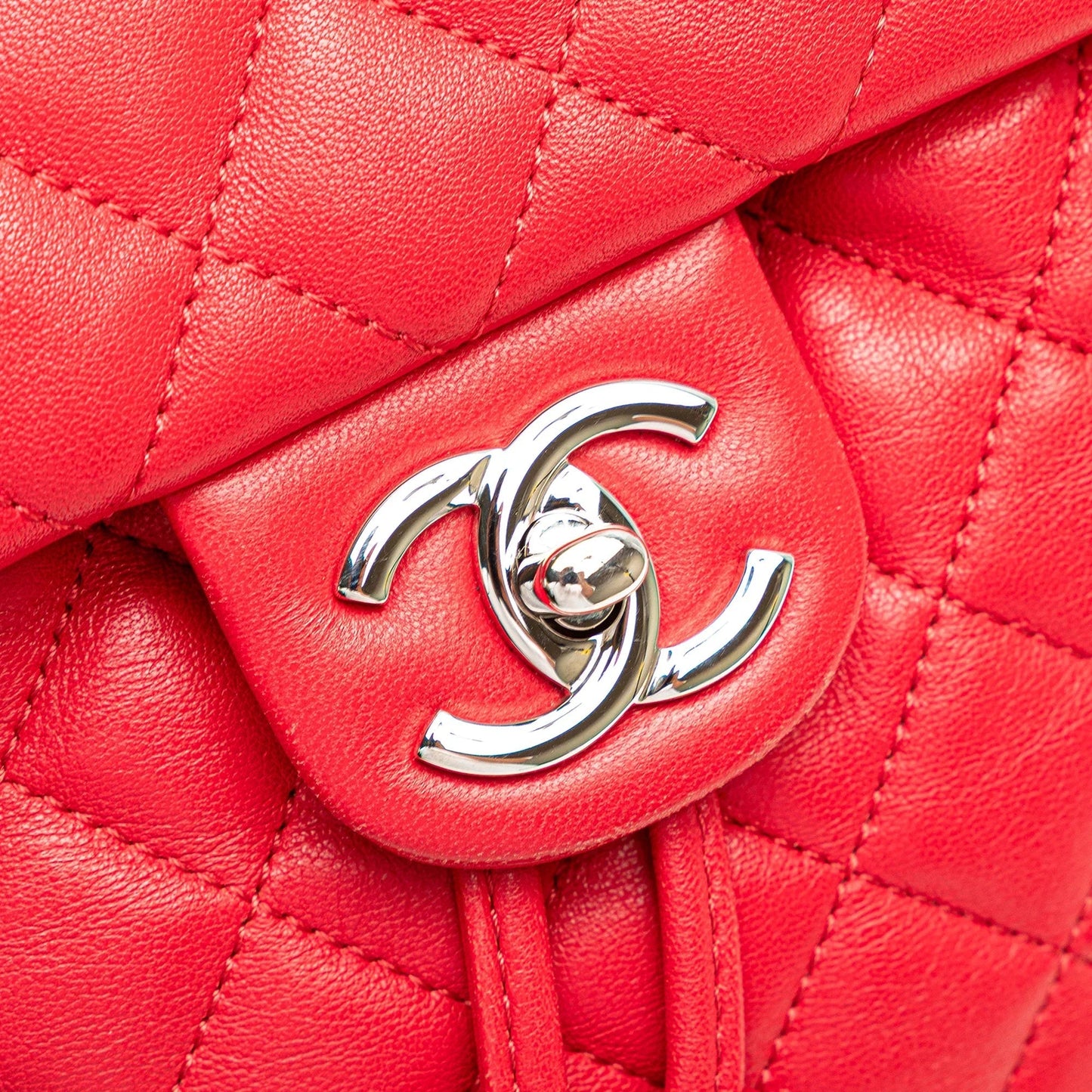 Red Chanel Small Lambskin Urban Spirit Backpack