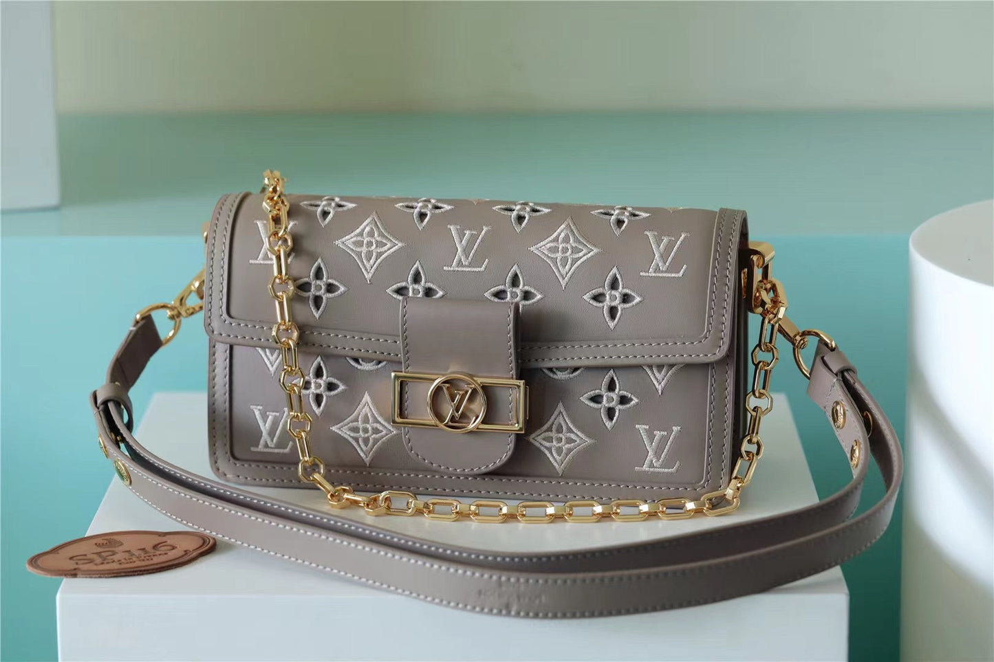 Top Quality Dauphine East West Monogram Khaki For Women,  Shoulder and Crossbody Bags 9.6in/24.5cm Top Quality 