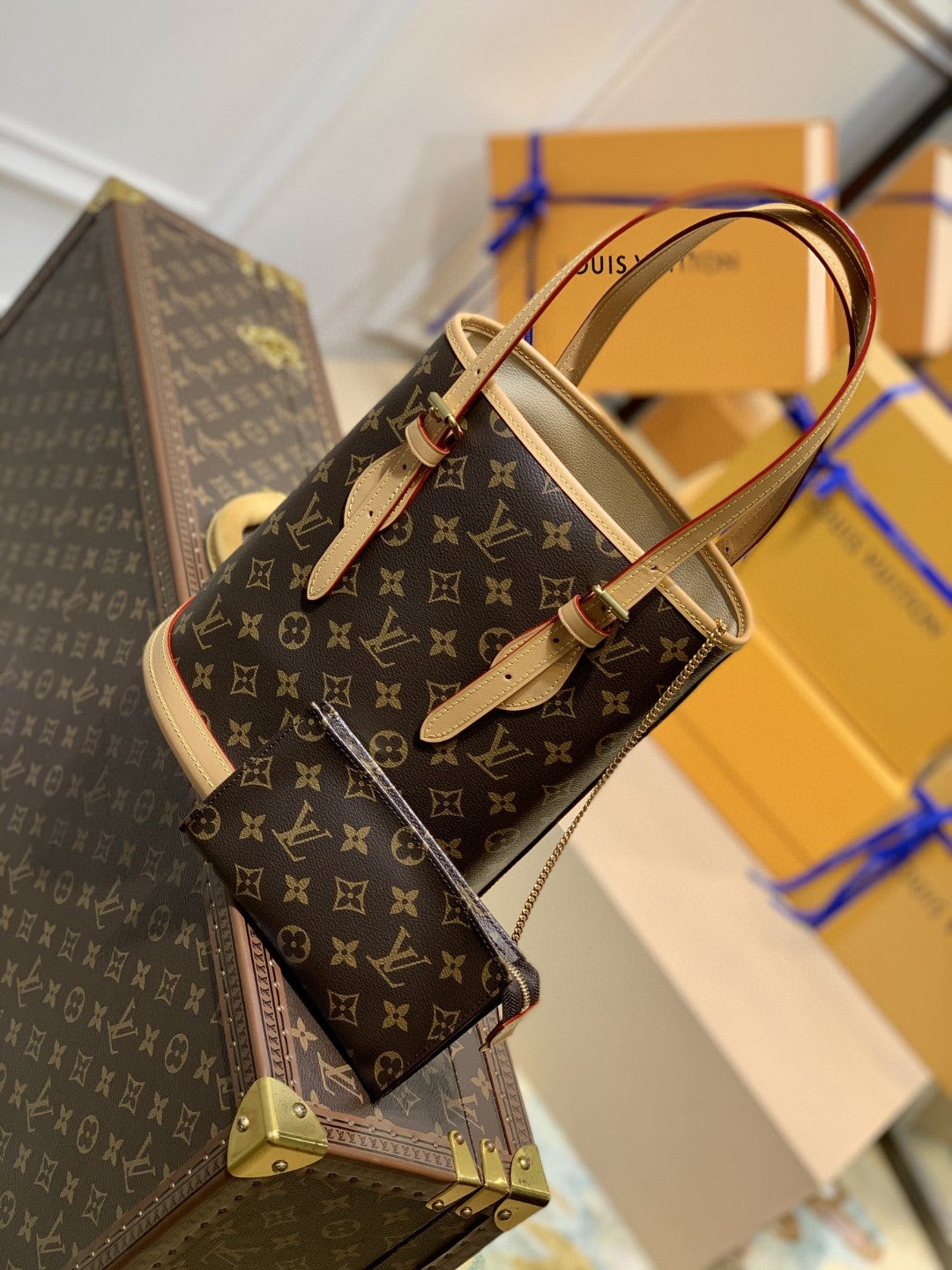Top Quality Petit Bucket Bag Monogram Canvas For Women, Womens Handbags, Womens Shoulder Bags 10.2in/26cm Top Quality M42238