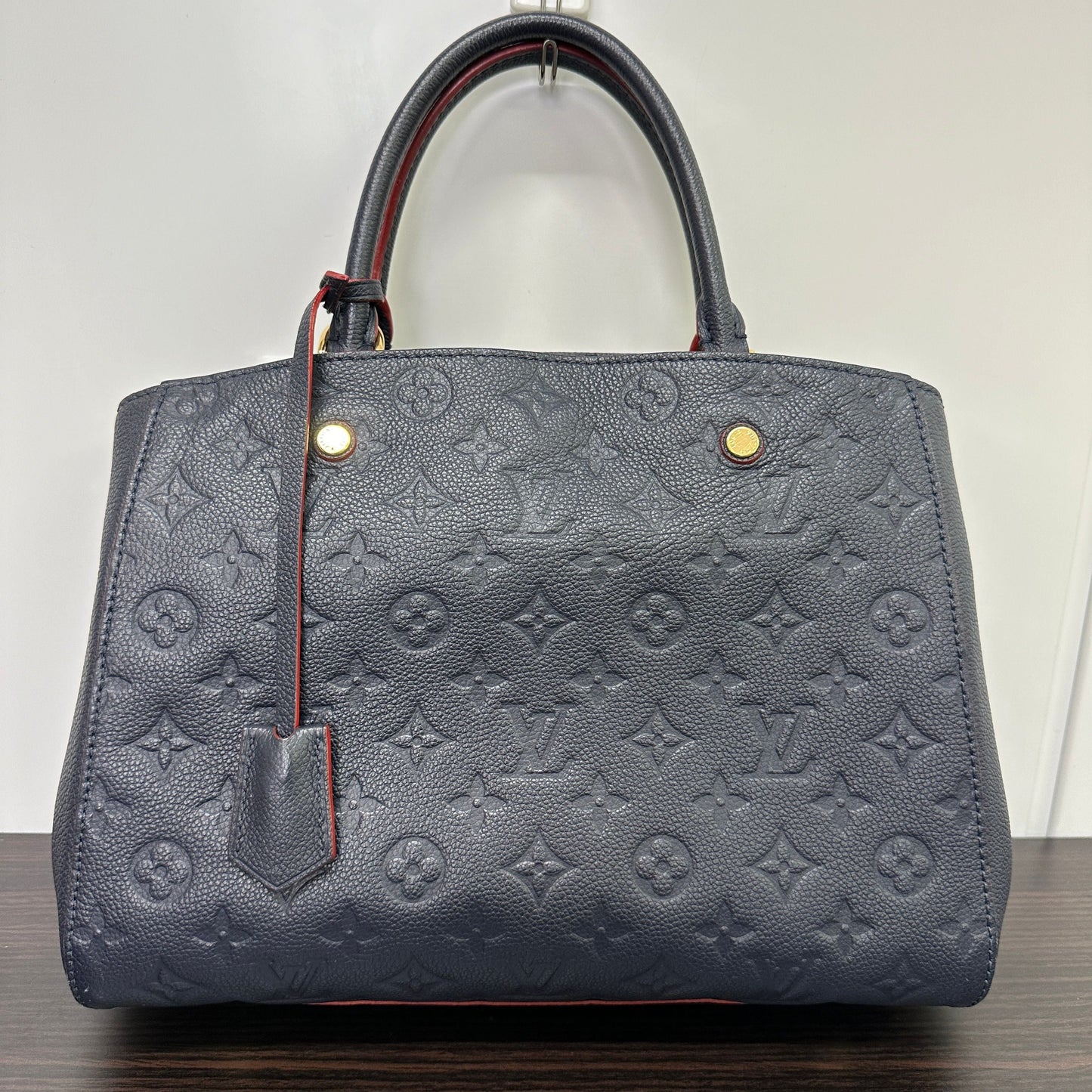 ?Louis Vuitton Montaigne Mm Monogram Empreinte Navy LB123451