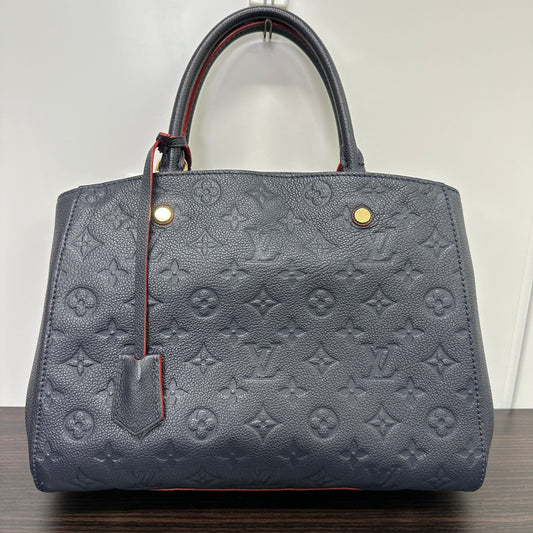 ?Louis Vuitton Montaigne Mm Monogram Empreinte Navy LB123451