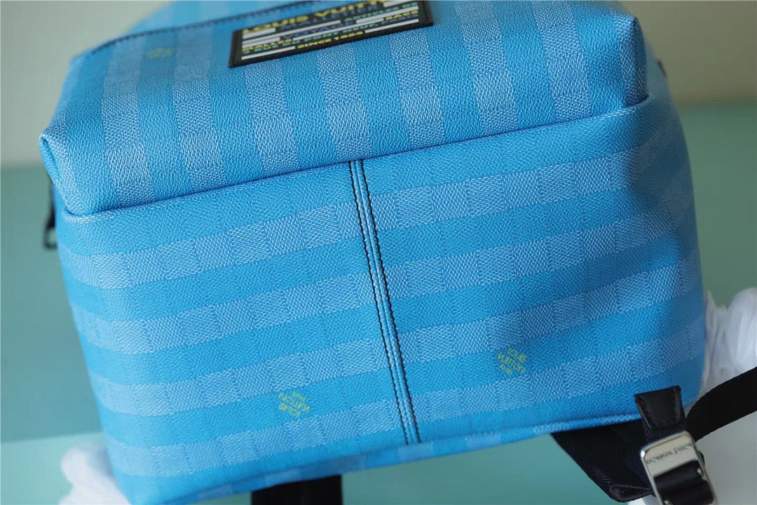 Top Quality Top Qualityscovery Backpack Damier Stripes Canvas GraTop Qualityent Blue For Men, Bags 40cm Top Quality M59913