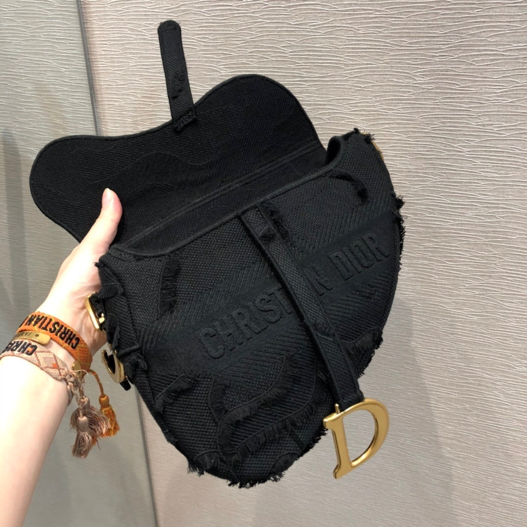 Top Quality Saddle Bag Black For Women 10in/26cm CD