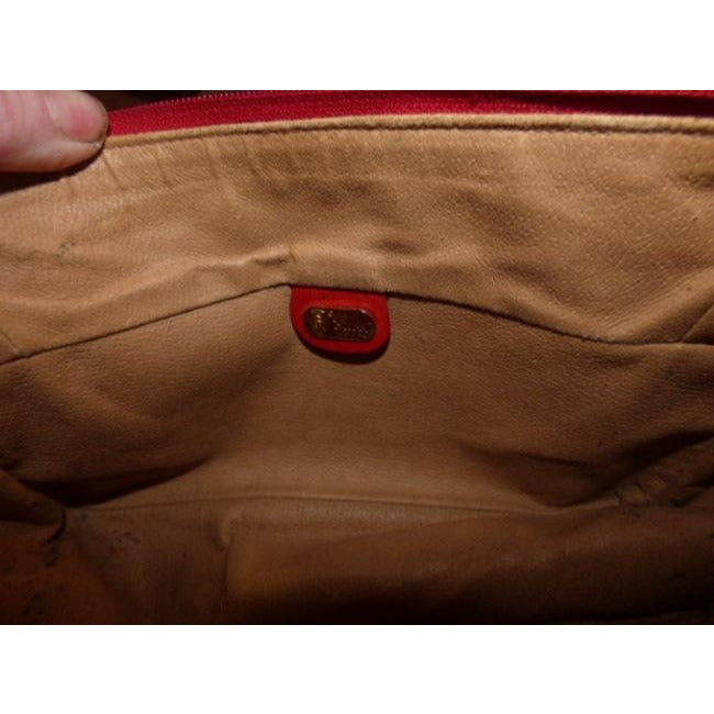 Gucci   Red Leather Small G Logo Coated Canvas Cross Body