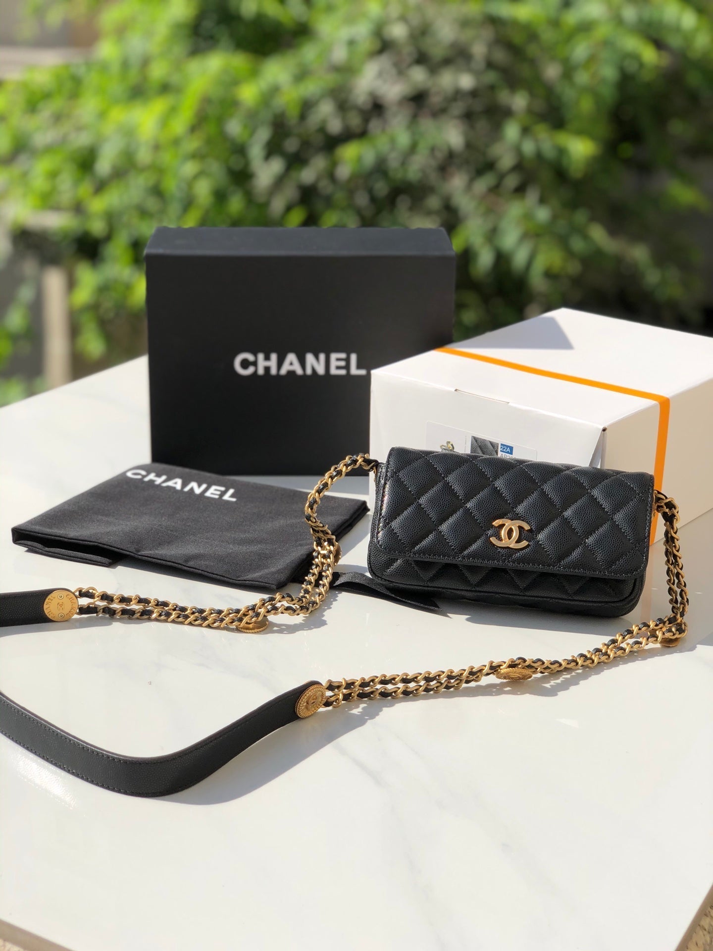CHLSmall Top Qualityap Bags Gold Hardware Black For Women Handbags, Shoulder Bags 7.5in/19.2cm
