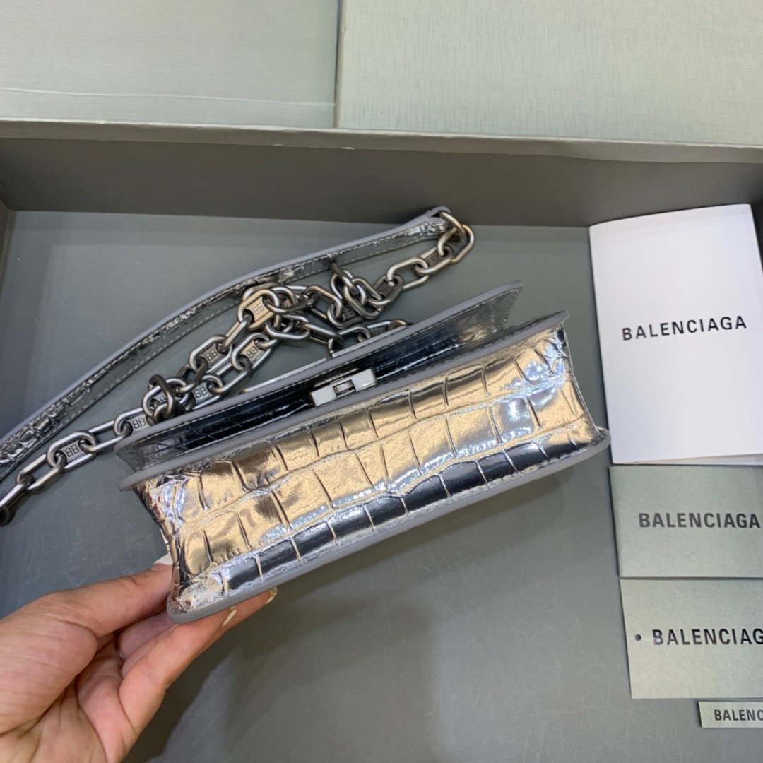Top Quality Gossip Small On Chain Shoulder Bag Sliver, For Women,  Bags 7.4in/19cm