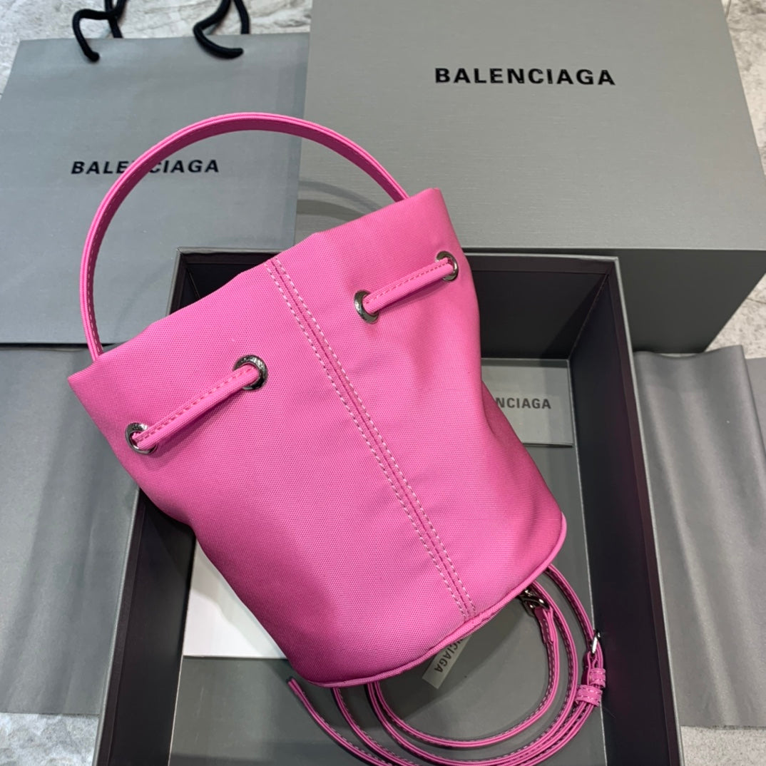 Balen Le Cagole MeTop Qualityum Bucket Bag In Pink, For Women,  Bags 11.8in/30cm
