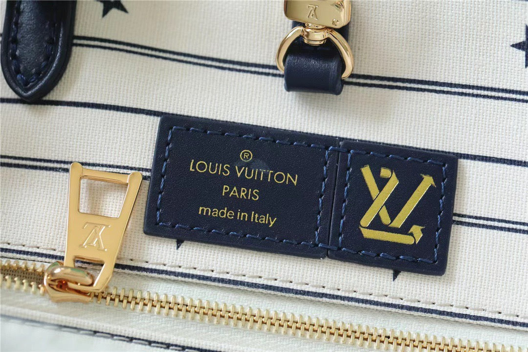 Top Quality Onthego MM Monogram Giant And Raffia White/ Black For Women,  Shoulder And Crossbody Bags 35cm/13.8in Top Quality 