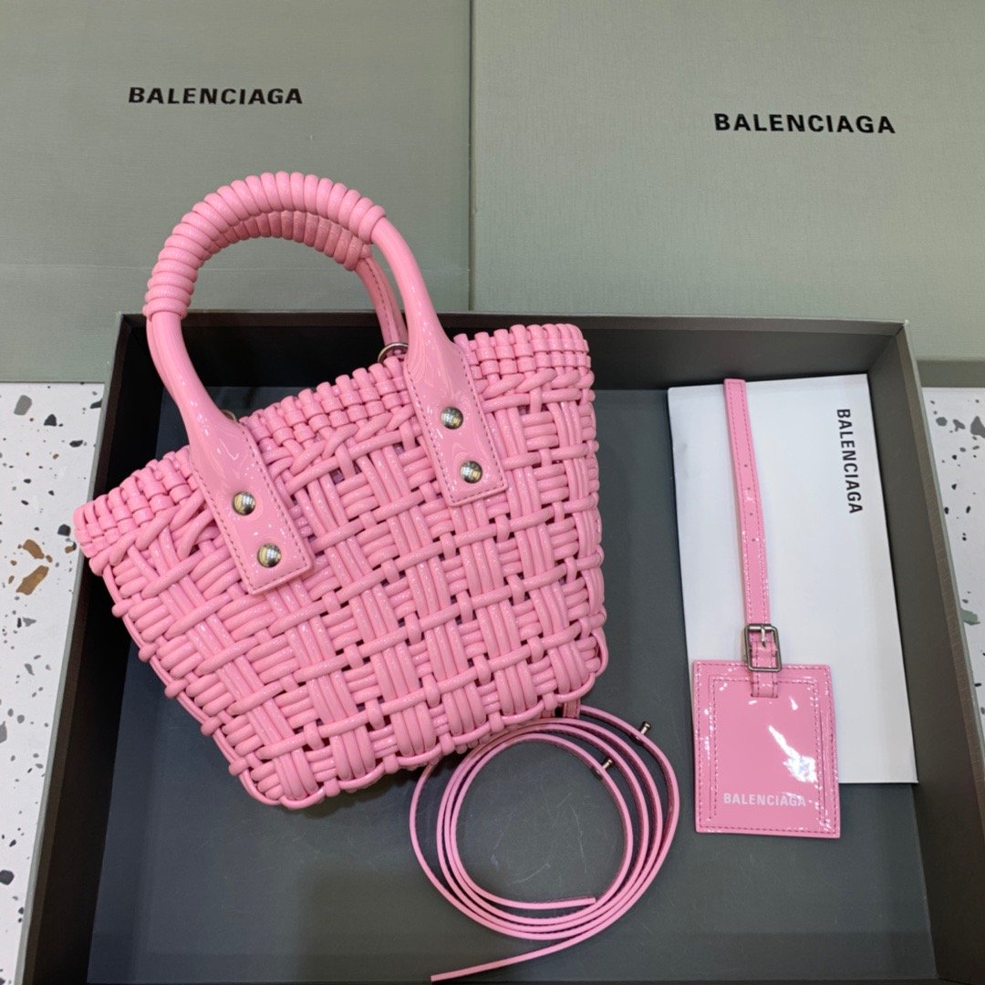Top Quality Bistro XS Basket With Strap In Pink, For Women,  Bags 16.1in/41cm