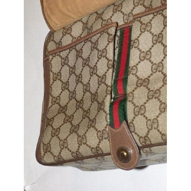 Gucci   Gg Web Shades Of Brown With Large G Logo And Red Green Stripe
