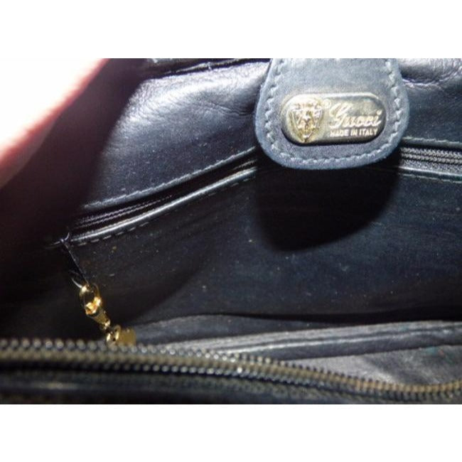 Gucci   Classic Rectangular Black Leather Shoulder or Cross Body Bag with Exterior Pocket