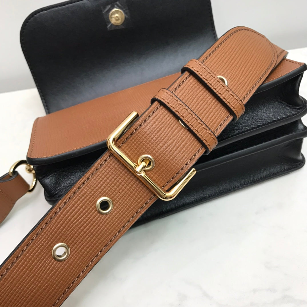 Top Quality Small Bridle Ho Check And Buckle Crossbody Brown For Women, Bags 7.8in/20cm