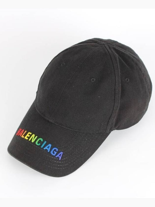 Luxury Balenciaga Trending 2025 Rainbow embroidered logo ball cap