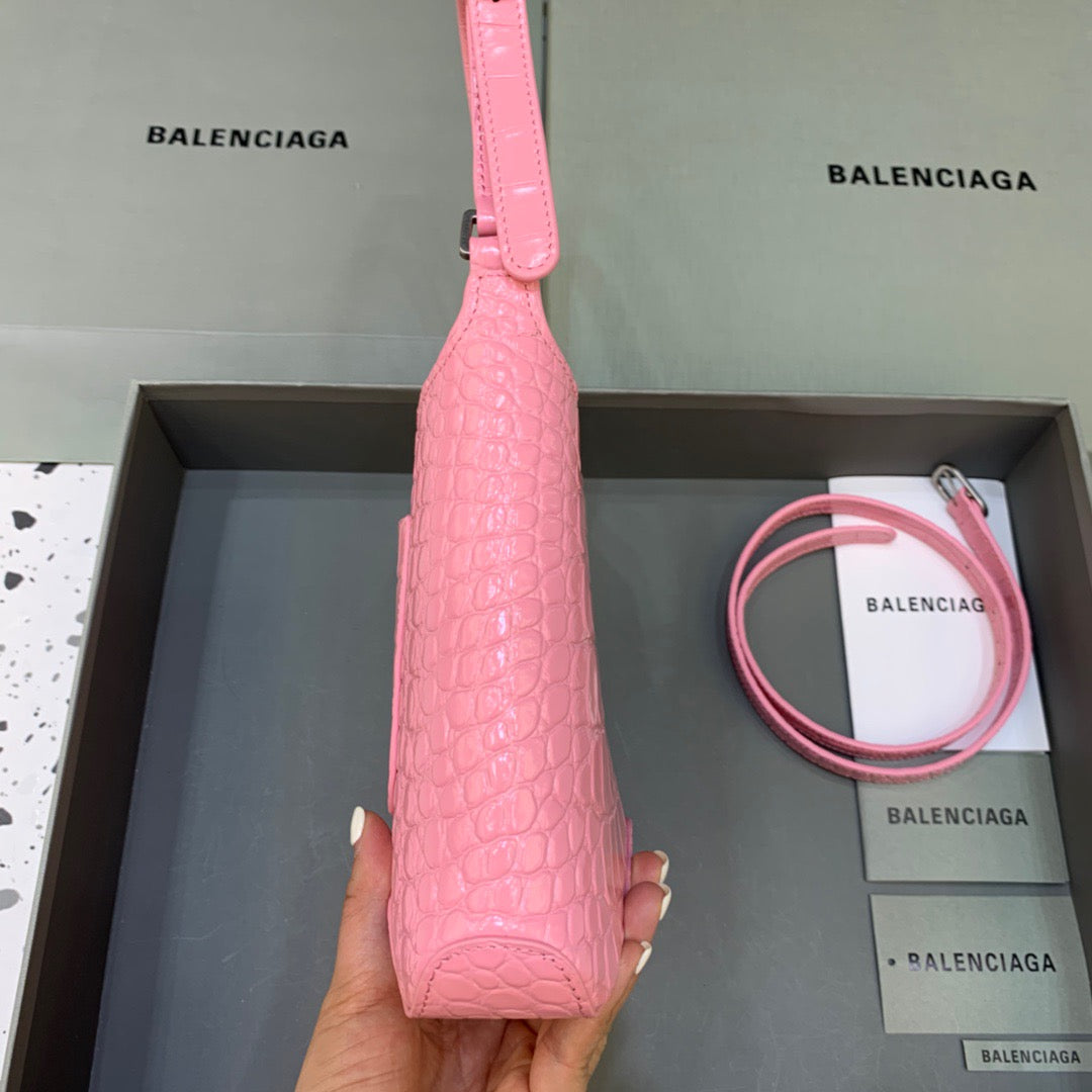 Top Quality XX Small Hobo Bag In Pink, For Women,  Bags 7.8in/20cm