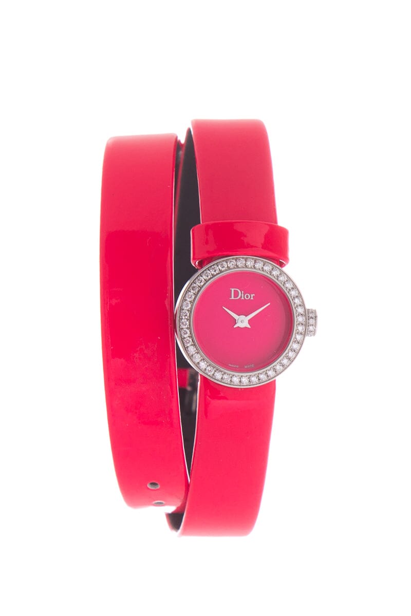 Christian Dior Pink and Diamond La D De Dior Mini 19mm Watch