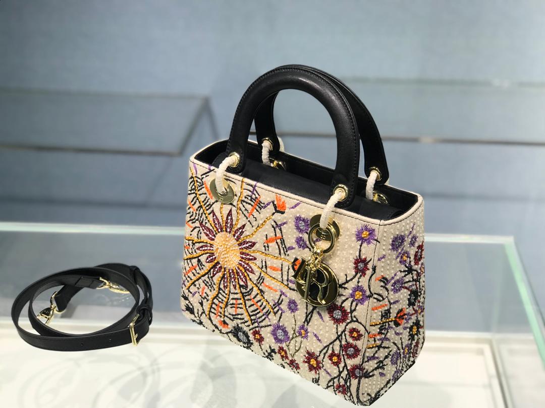 Top Quality MeTop Qualityum Lady JarTop Qualityn De MiTop Quality Bag Multicolor Beige For Women 9.5in/24cm CD