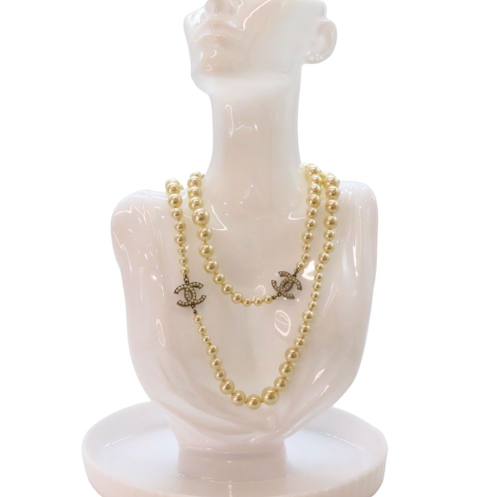 Chanel Long Pearl Necklace Necklace